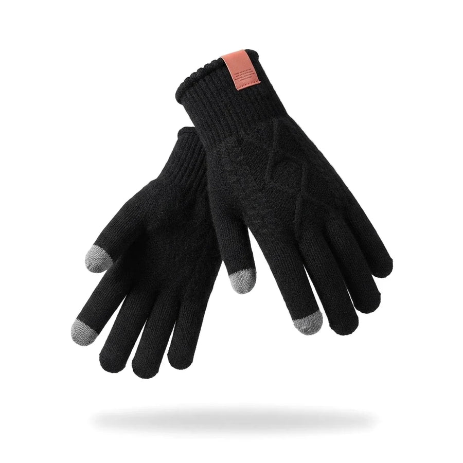 Guantes de punto negros